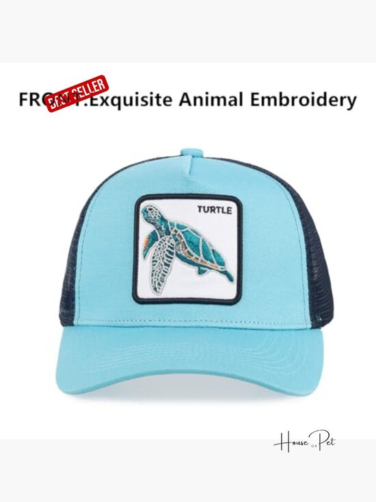 Animal Print Trucker Hat Mesh Snapback Adjustable Baseball Cap Unisex main image 5
